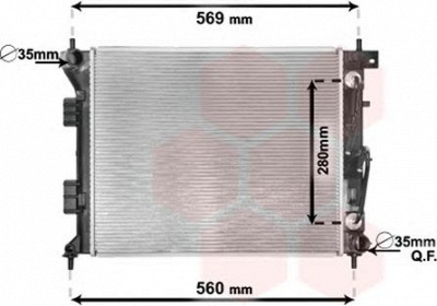 VAN WEZEL 82002351 -  Радиатор, охлаждение двигателя